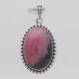 925 Sterling Silver Rhodonite Pendants
