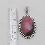 925 Sterling Silver Rhodonite Pendants
