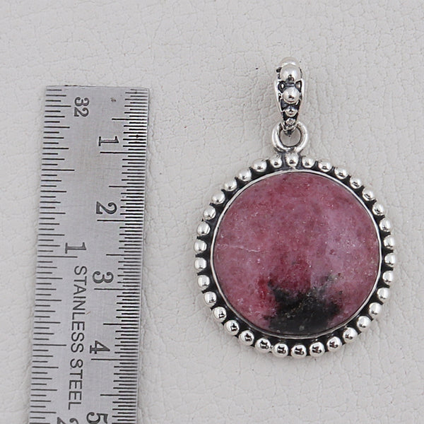 Rhodonite Silver Pendants