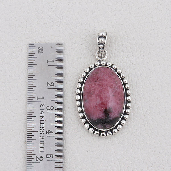 Rhodonite Silver Pendants