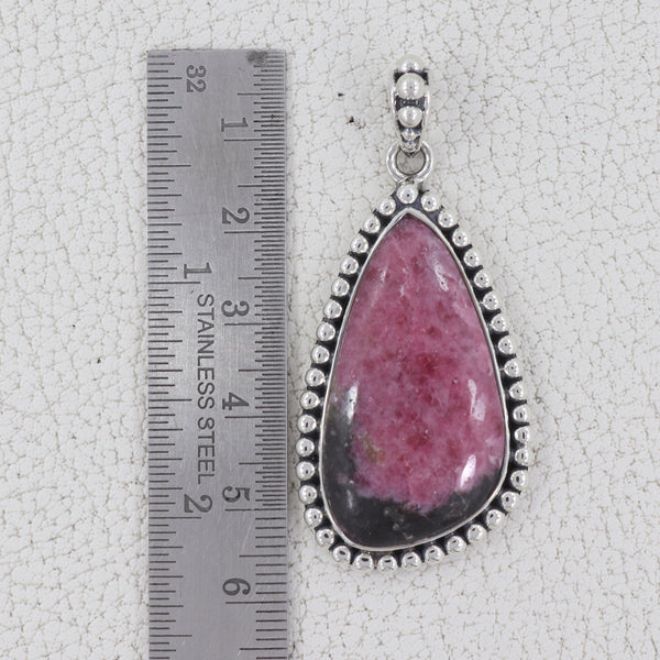 925 Sterling Silver Rhodonite Pendants