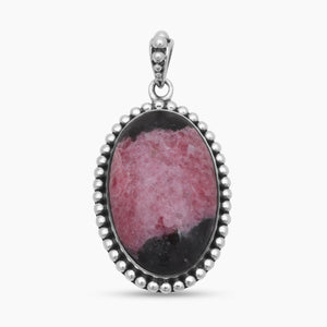 925 Sterling Silver Rhodonite Pendants