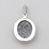 Black Dot Quartz Silver Pendants