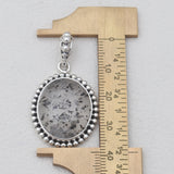 Black Dot Quartz Silver Pendants