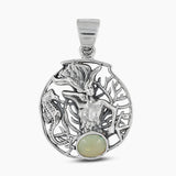 Rainbow Moonstone Silver Pendants