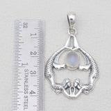 Ethiopian Opal Mermaid Silver Pendants