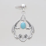 Ethiopian Opal Mermaid Silver Pendants
