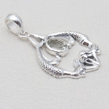 Ethiopian Opal Mermaid Silver Pendants