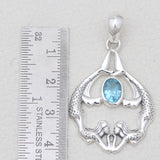 Ethiopian Opal Mermaid Silver Pendants
