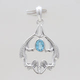 Ethiopian Opal Mermaid Silver Pendants