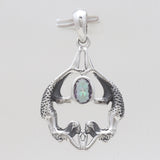 Ethiopian Opal Mermaid Silver Pendants