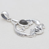 Ethiopian Opal Mermaid Silver Pendants