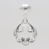 Ethiopian Opal Mermaid Silver Pendants