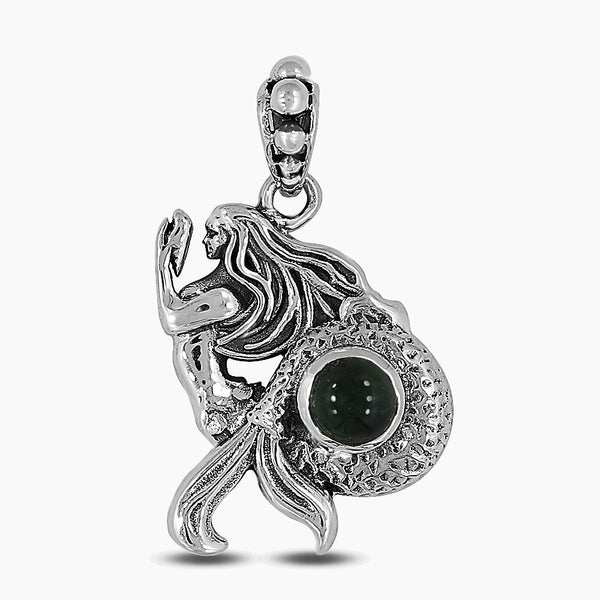 Mermaid Tourmaline Silver Pendants