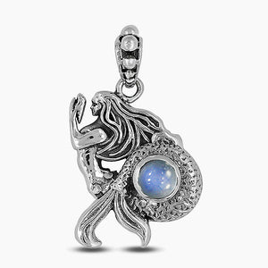 Mermaid Tourmaline Silver Pendants