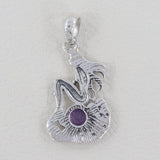 Tourmaline Mermaid Silver Pendant