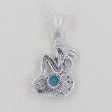 Tourmaline Mermaid Silver Pendant