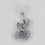 Tourmaline Mermaid Silver Pendant