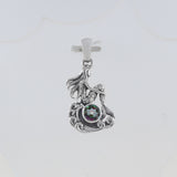 Tourmaline Mermaid Silver Pendant