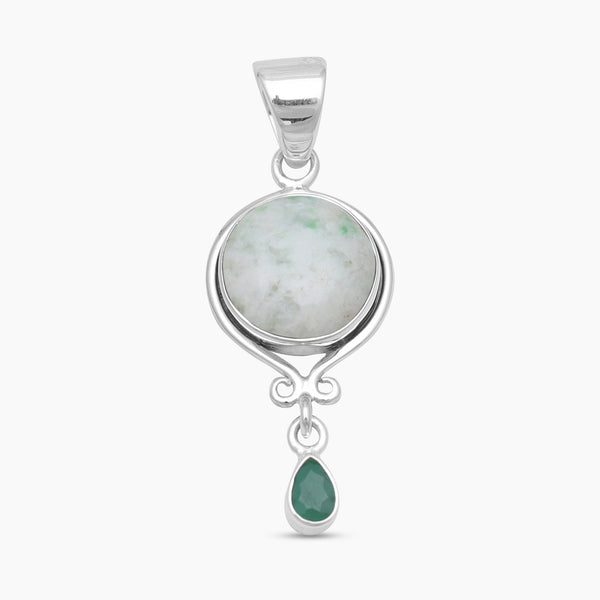 925 Silver Susorite Quartz Pendants