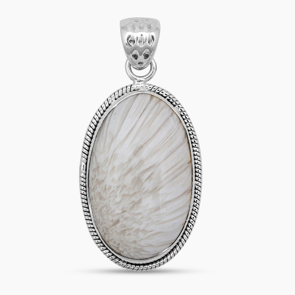 925 Sterling Silver Scolecite Pendants