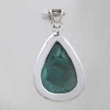 925 Sterling Silver Green Malachite Pendants