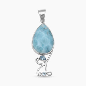 Larimar Silver Pendants