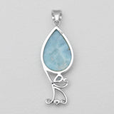 Larimar Silver Pendants