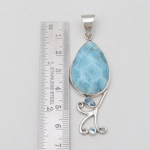 Larimar Silver Pendants