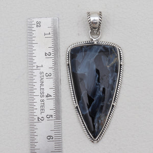 925 Sterling Silver Pietersite Jasper Pendants