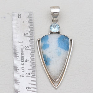 Azurite Quartz 925 Silver Pendants