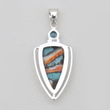 Turquoise Spiny Oyster Silver Pendants