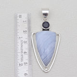 Blue Lace Agate 925 Silver Pendants