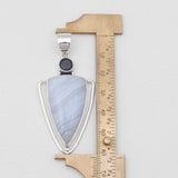 Blue Lace Agate 925 Silver Pendants