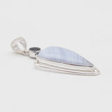 Blue Lace Agate 925 Silver Pendants