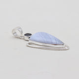 Blue Lace Agate 925 Silver Pendants