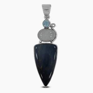 925 Sterling Silver Charoite Pendants