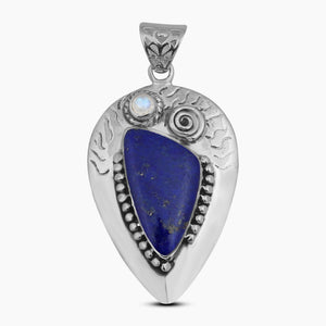 Lapis Lazuli Silver Pendant Sets