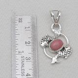 925 Silver Larimar Pisces Fish Pendants