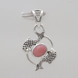 925 Silver Larimar Pisces Fish Pendants