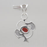 925 Silver Larimar Pisces Fish Pendants