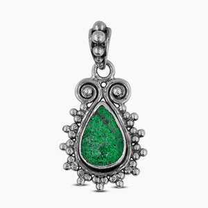 Green Uvarovite Silver Pendants