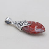925 Silver Crazy Lace Agate Pendants