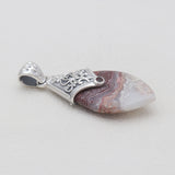 925 Silver Crazy Lace Agate Pendants