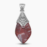925 Silver Crazy Lace Agate Pendants