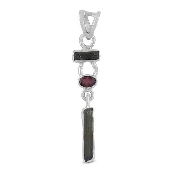 925 Sterling Silver Tourmaline Pendants