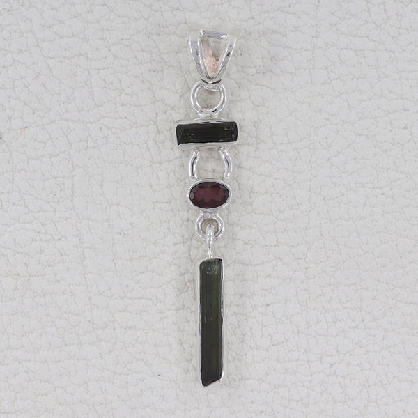 925 Sterling Silver Tourmaline Pendants