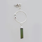 Green Tourmaline Silver Designer Pendants