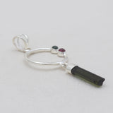 Green Tourmaline Silver Designer Pendants