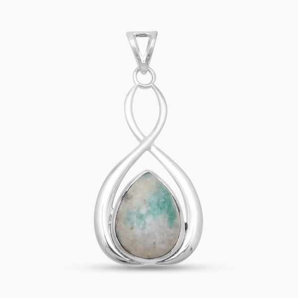 Glacier Green Emerald Silver Pendants